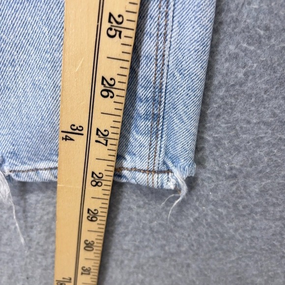 American Eagle Jeans Womens 4 Blue Mom High Rise Light Wash Distressed Denim - Picture 7 of 14